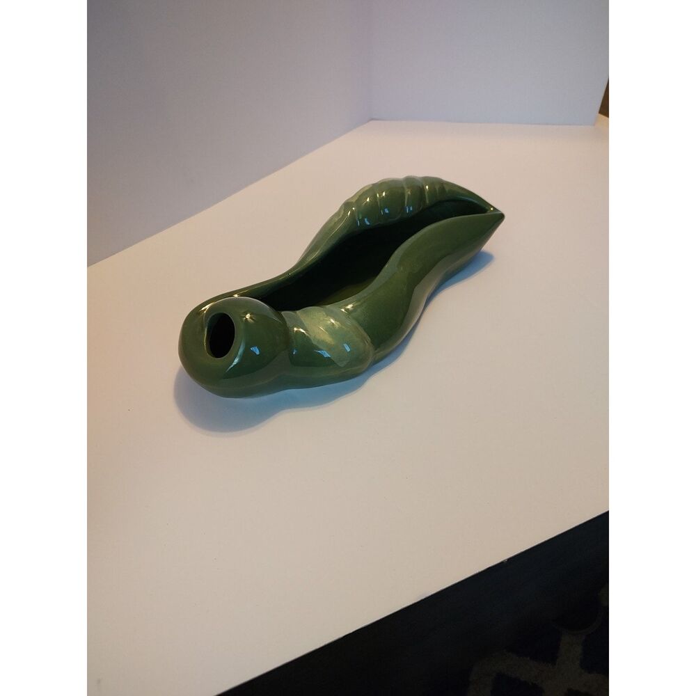 VINTAGE Horton Ceramics 512 Wave Mid Century Modern Hunter Green Atomic Era